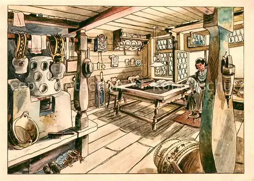 AK / Ansichtskarte Toggenburg_SG Toggenburger Bauernstube 