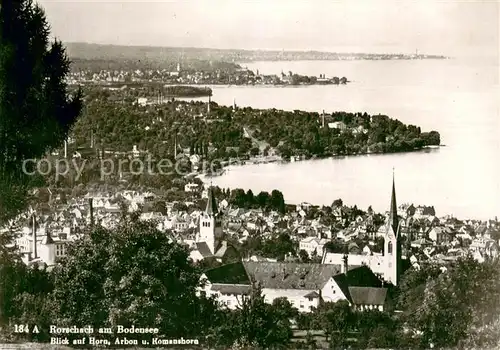 AK / Ansichtskarte Rorschach_Bodensee_SG Blick auf Horn Arbon und Komensborn 