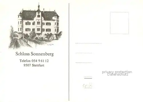 AK / Ansichtskarte Stettfurt Innenhof des Schlosses Sonnenberg Zeichnung Stettfurt