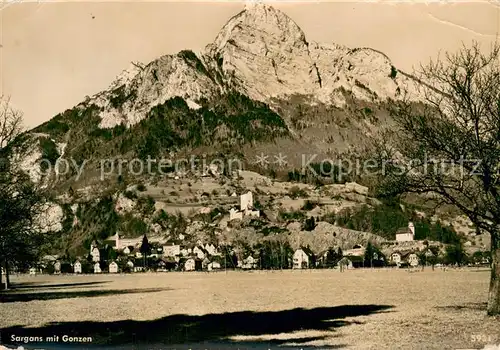 AK / Ansichtskarte Sargans_SG mit Gonzen 