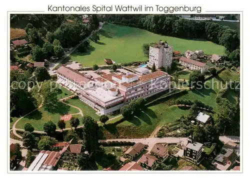 AK / Ansichtskarte Wattwil Kantonales Spital Wattwil Fliegeraufnahme Wattwil
