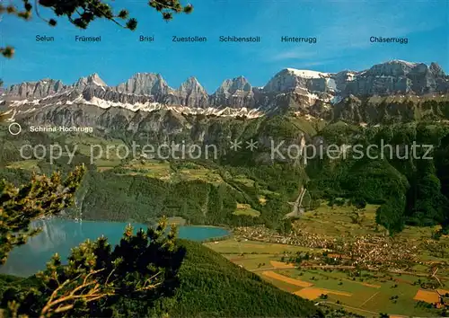 AK / Ansichtskarte Walenstadt mit Churfirsten Walenstadt