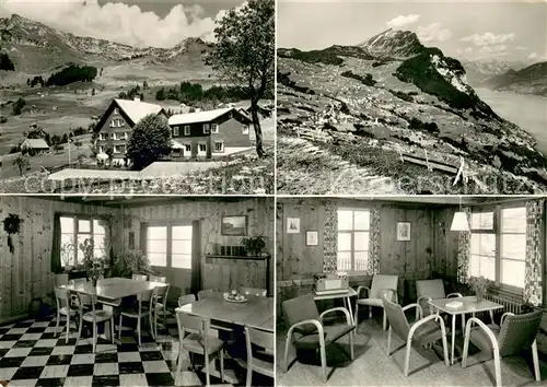 AK / Ansichtskarte Amden_SG Ev Heimstaette Bienenheim Gastraeume Panorama Amden_SG