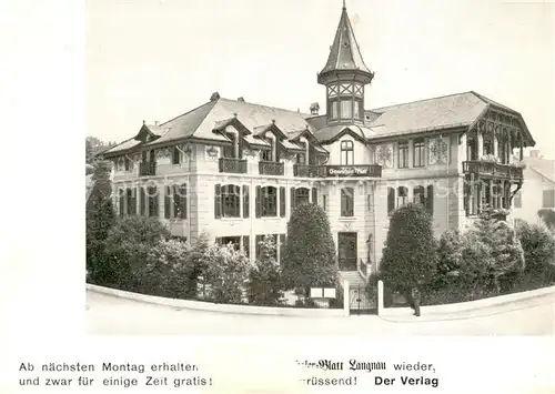 AK / Ansichtskarte Langnau_Emmental Emmenthaler Blatt Langnau Emmental