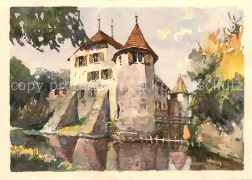 AK / Ansichtskarte Hallwil_Hallwyl_AG Schloss Hallwil 