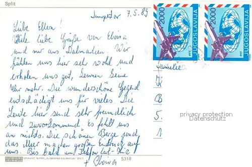 AK / Ansichtskarte Split_Spalato Panorama Kuestenort Split_Spalato