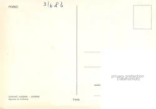 AK / Ansichtskarte Porec Panorama Kuestenort Hafen Porec