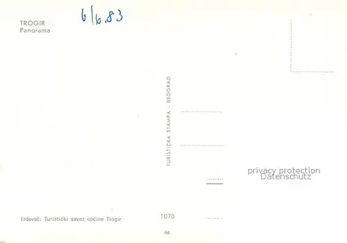 AK / Ansichtskarte Trogir_Trau_Croatia Panorama 