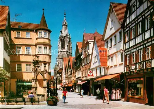 AK / Ansichtskarte Reutlingen_BW Fussgaengerzone Kirche 