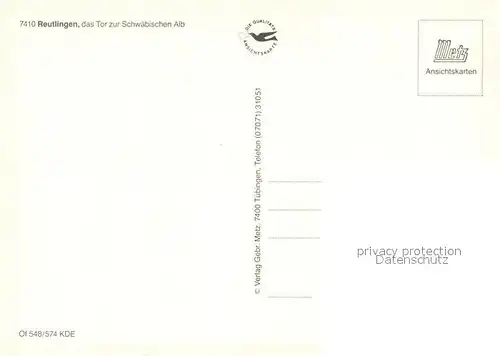 AK / Ansichtskarte Reutlingen_BW Fussgaengerzone Kirche 