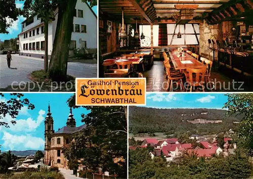 AK / Ansichtskarte Schwabthal Gasthof Pension Loewenbraeu Stube Schwabthal