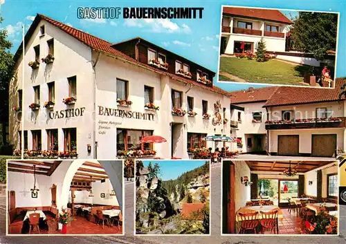 AK / Ansichtskarte Pottenstein_Oberfranken Gasthof Bauernschmitt Innen  u. Aussenansichten Pottenstein_Oberfranken