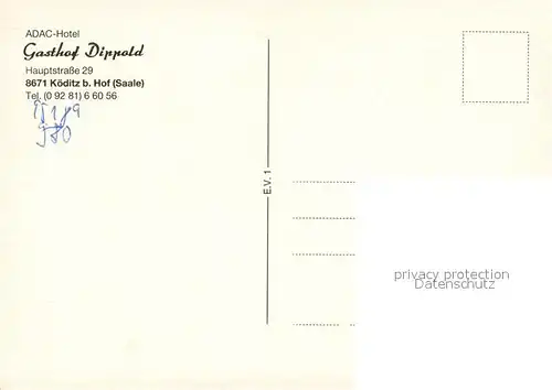 AK / Ansichtskarte Koeditz_Oberfranken Kirche See Gasthof Dippold Aussenansicht Koeditz Oberfranken