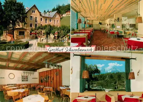 AK / Ansichtskarte Berchtesgaden Gasthof Schwabenwirt Teilansichten Innen Berchtesgaden