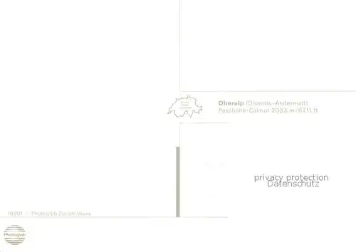 AK / Ansichtskarte Oberalp_UR Bergsee Zug 