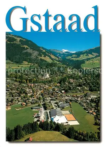 AK / Ansichtskarte Gstaad_BE Fliegeraufnahme Berner Oberland 
