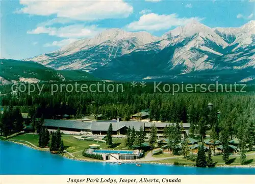 AK / Ansichtskarte Jasper_Alberta Fliegeraufnahme Jasper Park Lodge Jasper Alberta