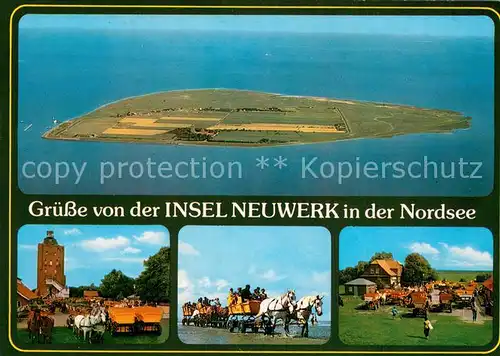 AK / Ansichtskarte Insel_Neuwerk Fliegeraufnahme Gesamtansicht Insel Neuwerk