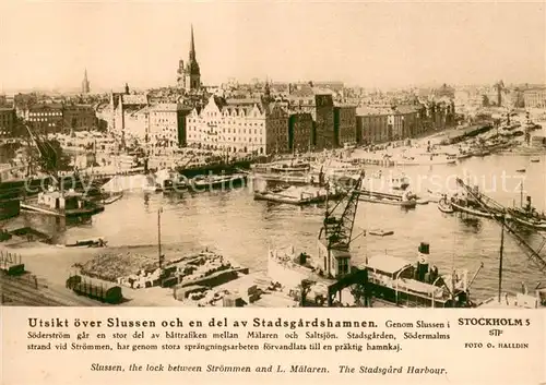 AK / Ansichtskarte Stockholm Stadthaven Stockholm