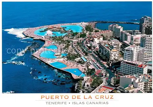 AK / Ansichtskarte Puerto_de_la_Cruz Fliegeraufnahme Lago Martianez Puerto_de_la_Cruz