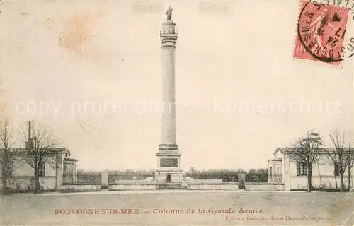 AK / Ansichtskarte Boulogne_62 sur Mer Colonne de la Grande Armee 