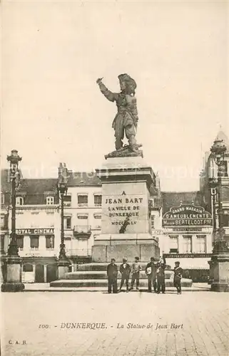 AK / Ansichtskarte Dunkerque_Duenkirchen La Statue de Jean Bart 