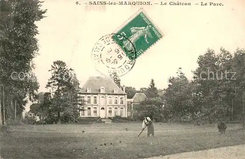 AK / Ansichtskarte Sains les Marquion_62 Le Chateau Le Parc 