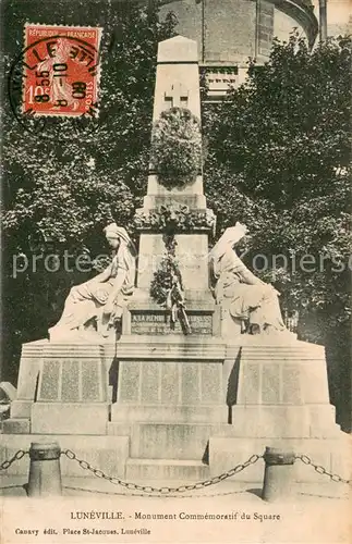 AK / Ansichtskarte Luneville_54 Monument Commemoratif du Square 