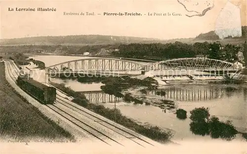 AK / Ansichtskarte Pierre la Treiche Le Pont et la Gare Pierre la Treiche
