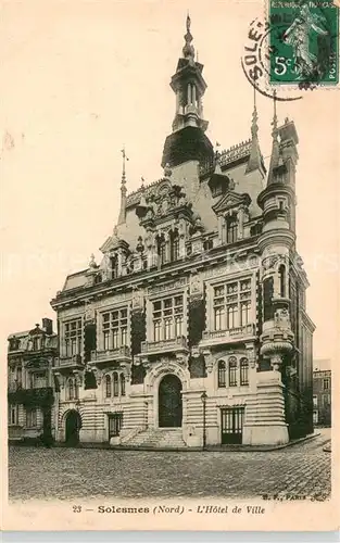 AK / Ansichtskarte Solesmes_Nord Hotel de Ville Solesmes_Nord