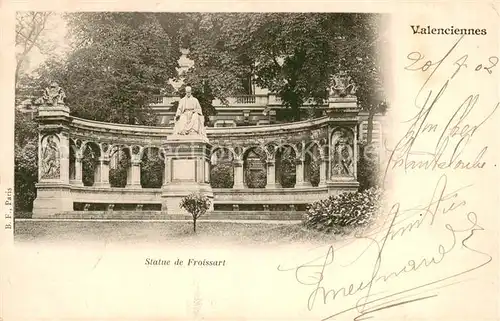 AK / Ansichtskarte Valenciennes_59 Statue de Froissart 
