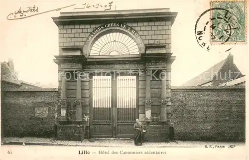 AK / Ansichtskarte Lille_59 Hotel des Canonniers sedentaires 