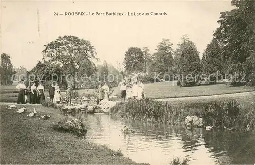 AK / Ansichtskarte Roubaix_59 Le Parc Barbieux Le Lac aux Canards 