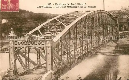 AK / Ansichtskarte Liverdun_54 Le Pont Metallique sur la Moselle 
