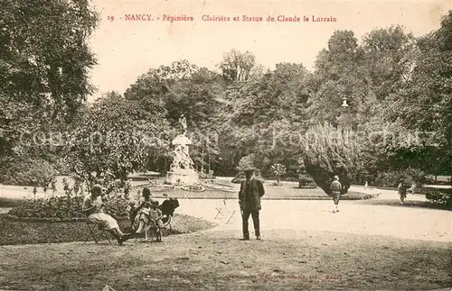 AK / Ansichtskarte Nancy_54 Pepiniere Clairiere et Statue de Claude le Lorrain 