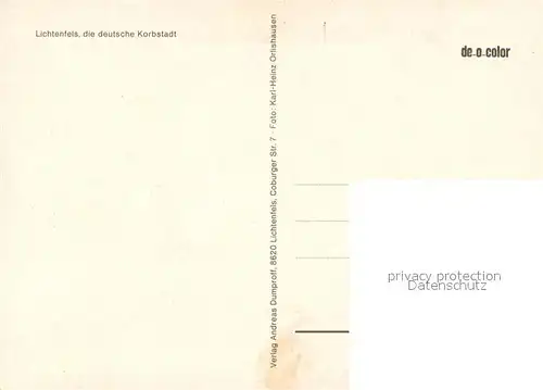 AK / Ansichtskarte Lichtenfels_Bayern Marktplatz Kirche Korbmarkt Lichtenfels Bayern