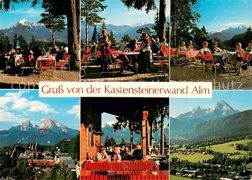 AK / Ansichtskarte Bischofswiesen Kastensteinerwand Alm Berggaststaette Fernsicht Alpenpanorama Bischofswiesen