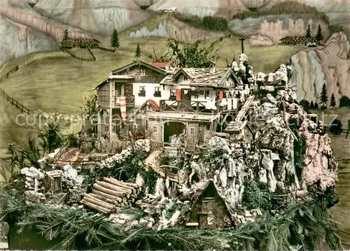 AK / Ansichtskarte Fischbachau Gebirgsmuehle mechanisches Kunstwerk von Josef Matt Kuenstlerkarte Fischbachau