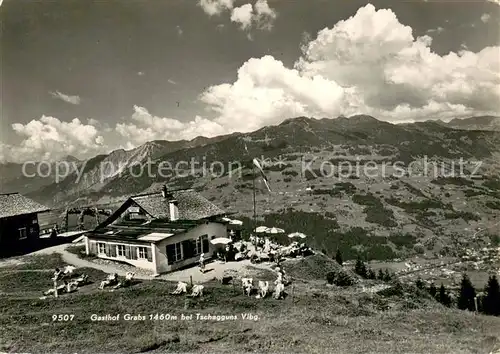 AK / Ansichtskarte Tschagguns_Vorarlberg Berggasthof Grabs Fernsicht Alpenpanorama Tschagguns Vorarlberg