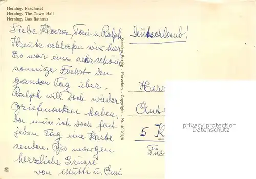 AK / Ansichtskarte Herning Raadhuset Rathaus Herning
