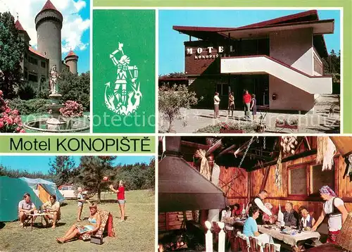 AK / Ansichtskarte Konopiste_CZ Motel Konopiste Schloss Restaurant Campingplatz 