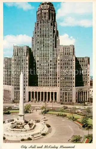 AK / Ansichtskarte Buffalo_New_York City Hall and McKinley Monument Buffalo_New_York