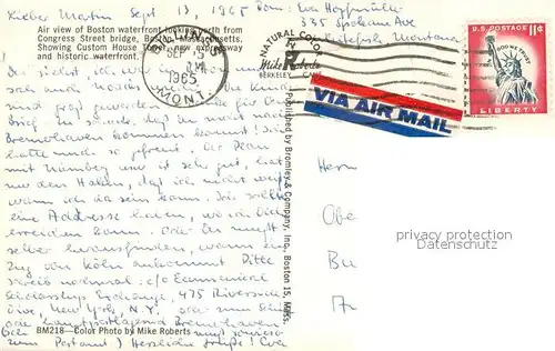 AK / Ansichtskarte Boston_Massachusetts Waterfront looking north from Congress Street bridge aerial view 