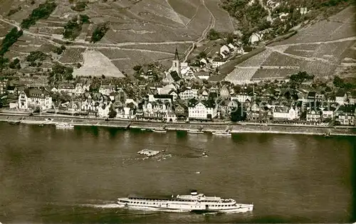 AK / Ansichtskarte Assmannshausen Rheinfaehre Blick ueber den Rhein Assmannshausen