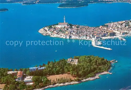 AK / Ansichtskarte Rovinj_Rovigno_Istrien Fliegeraufnahme Panorama Hotel Katarina 