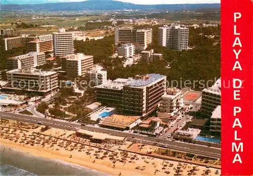 AK / Ansichtskarte Playa_de_Palma_Mallorca Fliegeraufnahme Strand Hotels Playa_de_Palma_Mallorca