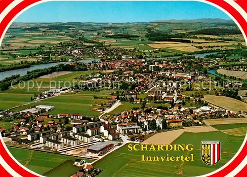 AK / Ansichtskarte Schaerding Fliegeraufnahme Gesamtansicht Schaerding