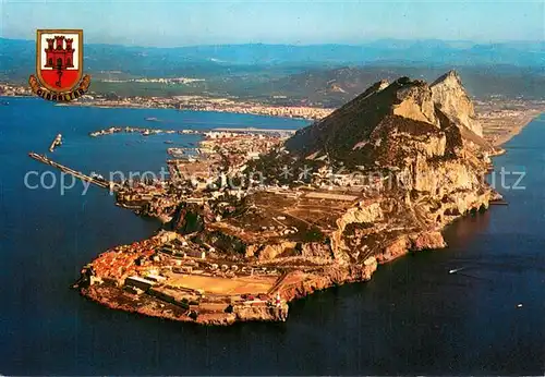 AK / Ansichtskarte Gibraltar Fliegeraufnahme The Rock El Penon Gibraltar