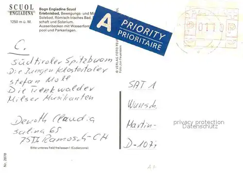 AK / Ansichtskarte Bad_Scuol Erlebnisbad Teilansichten Bad_Scuol