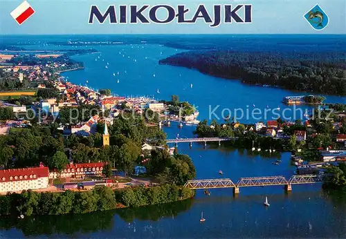 AK / Ansichtskarte Mikolajki_PL Fliegeraufnahme Panorama 